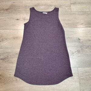Logo by Lori Goldstein Layers‎ Purple Knit Tank Top Womens Size Medium M Thermal